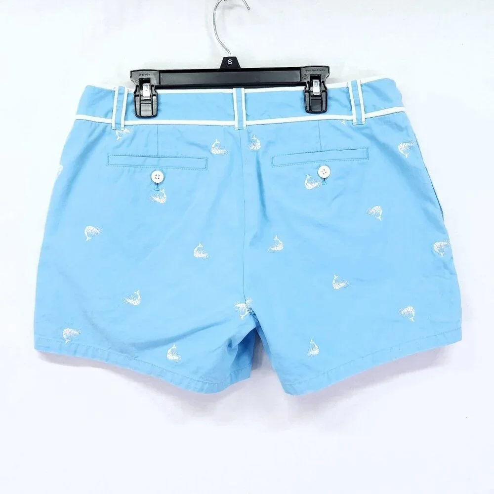 Lilly Pulitzer Shorts Palm Beach Size 10 Embroidered Crawfish Shrimp Pockets 5" - Picture 2 of 13